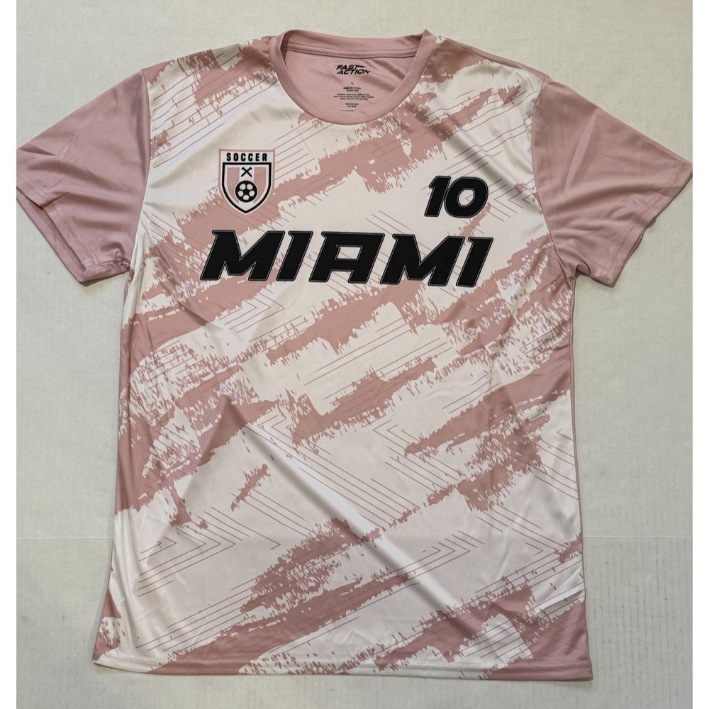 Fast Action Soccer Miami‎ Messi 10 Short Sleeve Jersey Shirt Large